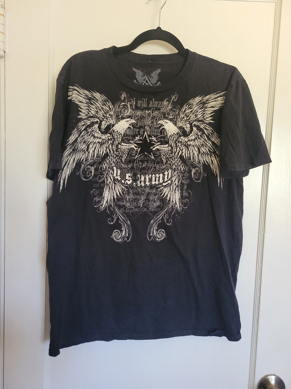 Vintage Y2K Apprime Courage Above All Double Sided US Army Wings And Virtue tee
